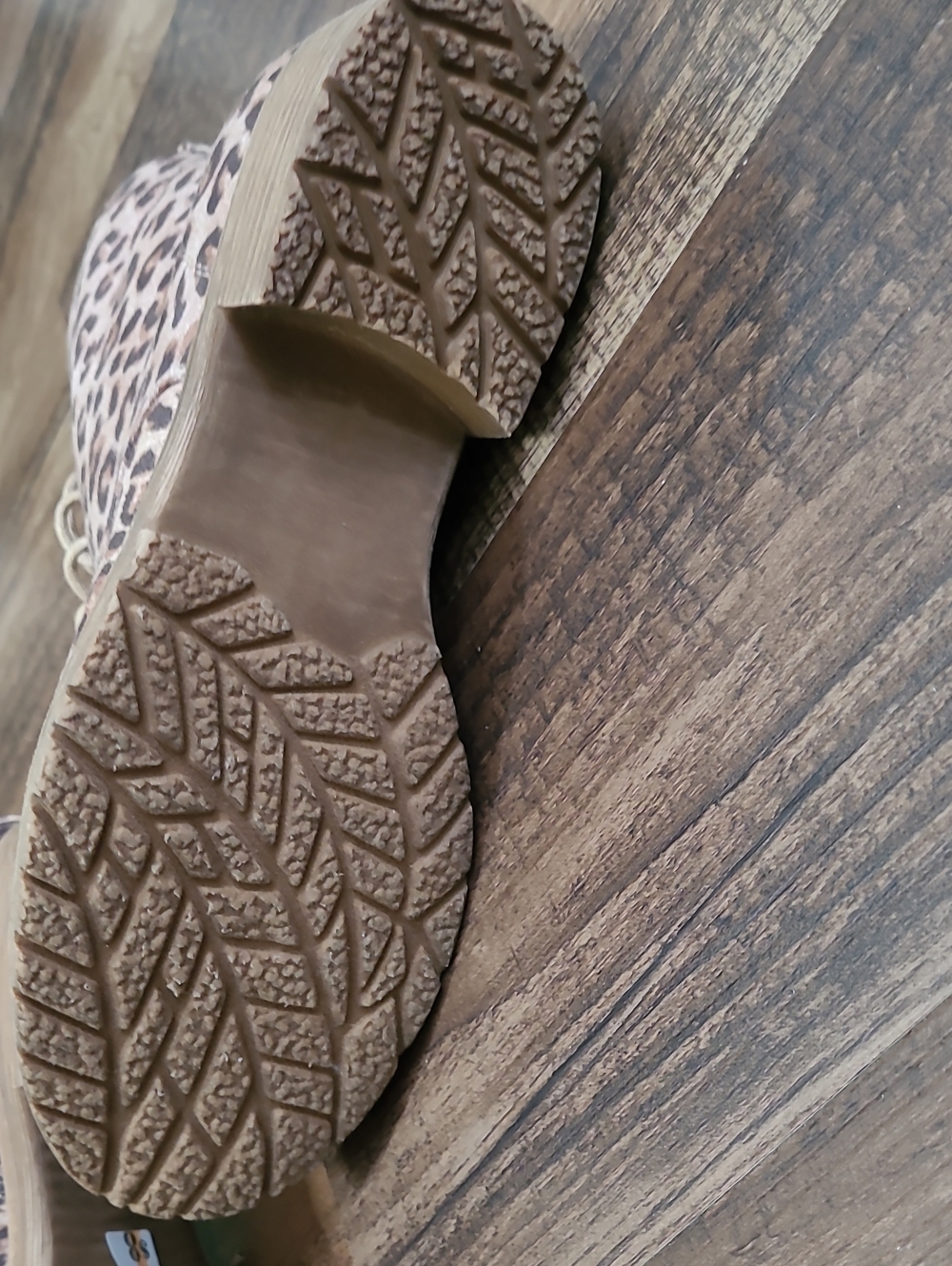 Faux Suede Leopard Ankle Booties - Picture 4 of 5